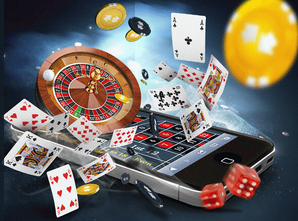 casino games on a phone screen